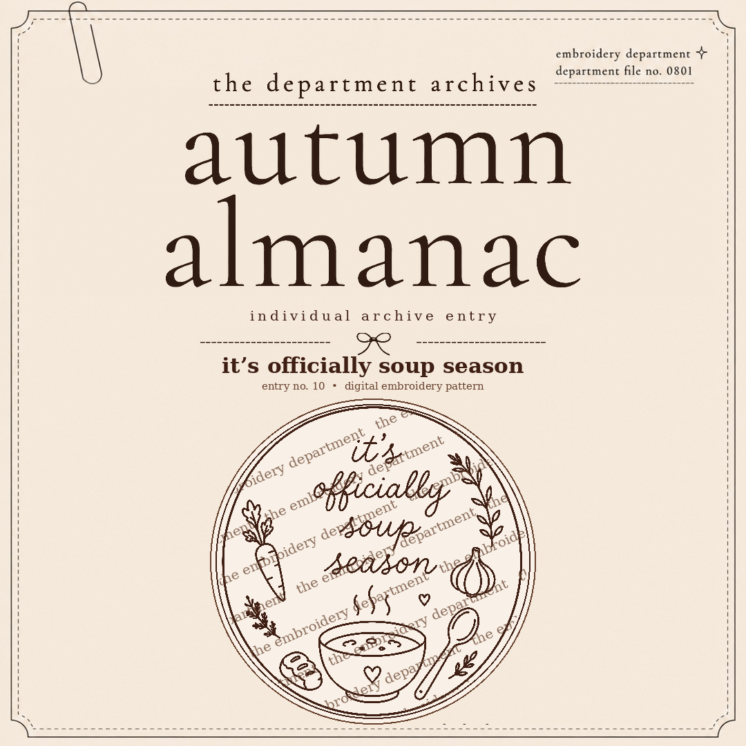 it’s officially soup season — protected autumn almanac archive entry preview